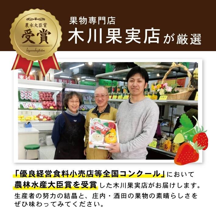 SE0471　【3回定期便】酒田の果物専門店厳選　くだもの定期便2026(小玉すいか、アールスメロン、庄内柿)