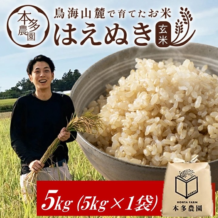 SA2802　令和7年産【玄米】はえぬき　5kg(5kg×1袋) 農家直送 HO