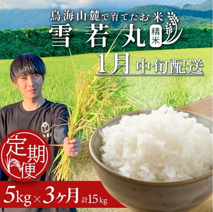 SF0316　1月中旬発送開始／【3回定期便】令和7年産 ［精米］雪若丸　5kg×3回(計15kg) 農家直送 HO