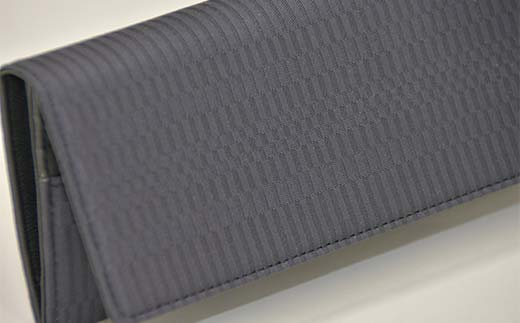 新庄亀綾織「長財布」 黒 ブラック さいふ サイフ 贈り物 ギフト プレゼント 山形県 新庄市 F3S-0911