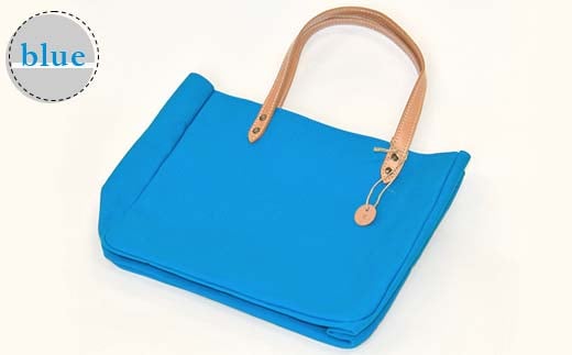 帆布 トートバッグ 革手付 ブルー（8号帆布） かしわや鞄店 F3S-2464