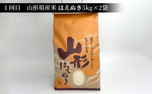 《先行予約》令和7年産 山形県産米 10kg（5kg×2） 食べ比べ定期便（全3回） 精米 米 お米 おこめ 山形県 新庄市 F3S-2511