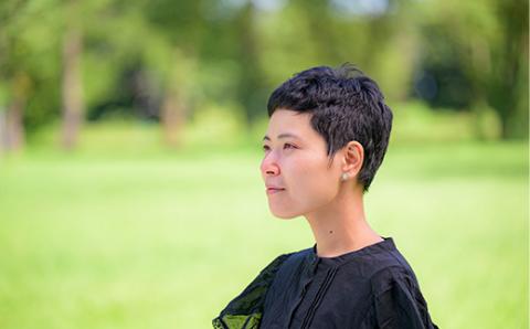 【山福限定】tsuchi/ピアス（大）（緑） F3S-1541