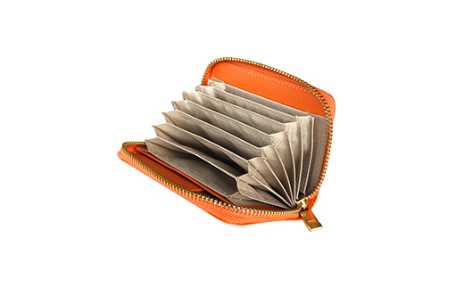 Grace グレース ジャバラカードケース/オレンジ バレンタイン ホワイトデー 入学祝い 卒業祝い 贈り物 ギフト 誕生日 プレゼント 母の日 父の日 山形県 新庄市 F3S-1483