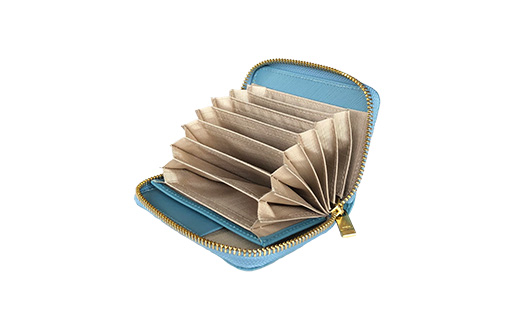 Grace グレース ジャバラカードケース/ブルー バレンタイン ホワイトデー 入学祝い 卒業祝い 就職祝い 贈り物 ギフト 人気 誕生日 プレゼント 母の日 父の日 山形県 新庄市 F3S-1485