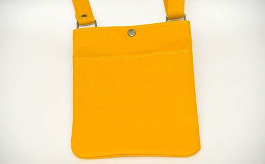 帆布 スマホショルダーバック 前ポケット付 イチョウ （8号帆布） かしわや鞄店 F3S-2472