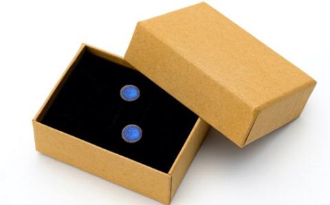 【山福限定】tsuchi/ピアス（中）（青） F3S-1543