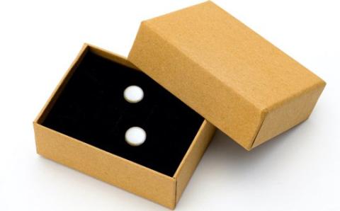 【山福限定】tsuchi/ピアス（中）（白） F3S-1545