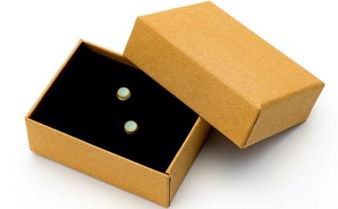 【山福限定】tsuchi/ピアス（小）（緑） F3S-1547