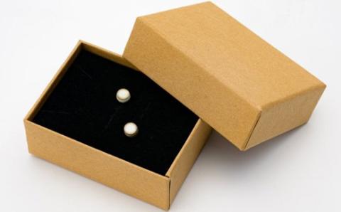 【山福限定】tsuchi/ピアス（小）（白） F3S-1548