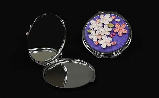 新庄亀綾織「コンパクトミラー」（シンジョウカメアヤオリ） F3S-2362