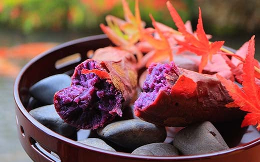 栽培期間中、農薬・化学肥料不使用 もちもち甘～い『ふくむらさき』 小～大混合 2kg さつまいも サツマイモ F3S-1942