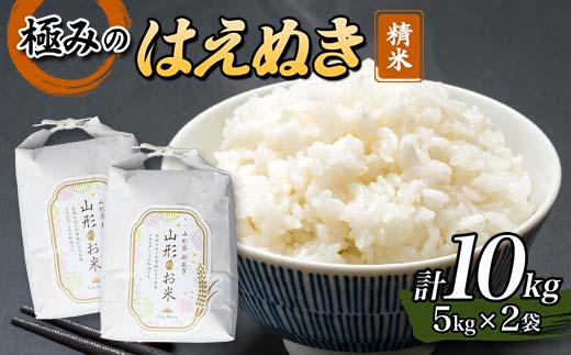 令和7年産 極みのはえぬき（精米） 10kg（5kg×2） 米 お米 おこめ 山形県 新庄市 F3S-2430