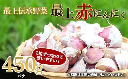 《2026年発送》 最上伝承野菜 【最上赤にんにく】 450g（バラ） にんにく ニンニク 薬味 ガーリック 野菜 F3S-2482