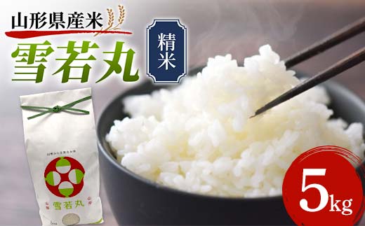 《先行予約》令和7年産 山形県産米 雪若丸 5kg 精米 米 お米 おこめ 山形県 新庄市 F3S-2506