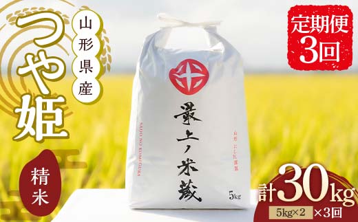 ＜定期便 3回＞ 令和7年産 つや姫 5kg×2 計10kg 精米 【最上ノ米蔵】 山形県産 こめ お米 米 白米 F3S-2565