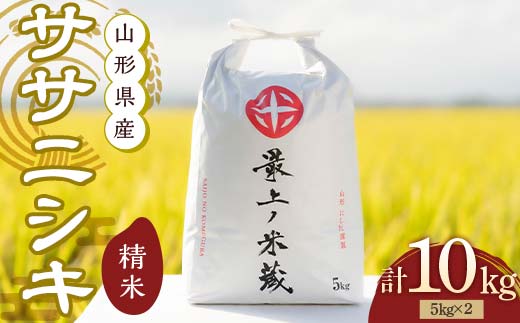 令和7年産 ササニシキ 5kg×2 計10kg 精米 【最上ノ米蔵】 山形県産 ささにしき こめ 米 白米 F3S-2688
