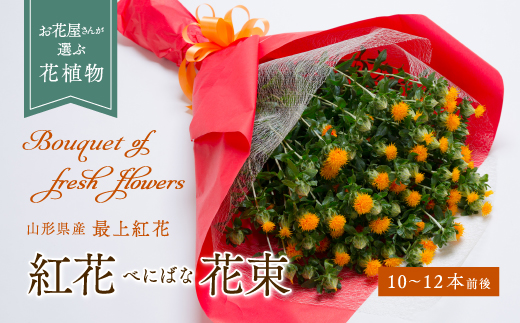 紅花（花束） 10～12本 べにばな 花 フラワー ギフト 贈り物 贈答 プレゼント 山形県 新庄市 F3S-0256