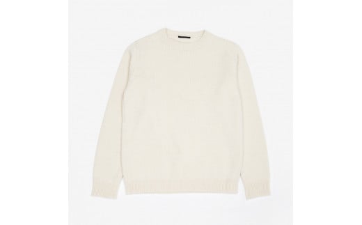 【ユニセックス】 ミドルゲージ　プレーン　セーター （ホワイト・L）　046-H-SS021-WHL ホワイト L