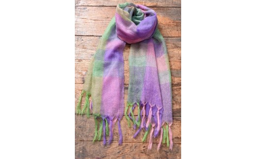 世界のセレブを魅了する【極細モヘヤ糸】フーガストール（ピンク・チェック柄）　072-H-SS022-PC ピンク・チェック柄