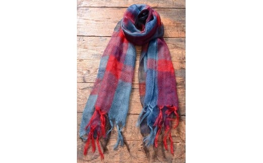 世界のセレブを魅了する【極細モヘヤ糸】フーガストール（ブルー・チェック柄）　072-H-SS025-BC ブルー・チェック柄