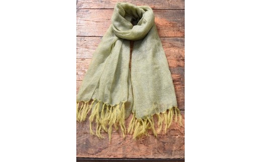 セレブを魅了する【極細モヘヤ糸】 フーガ大判ストール（イエロー）　090-H-SS027-Y イエロー