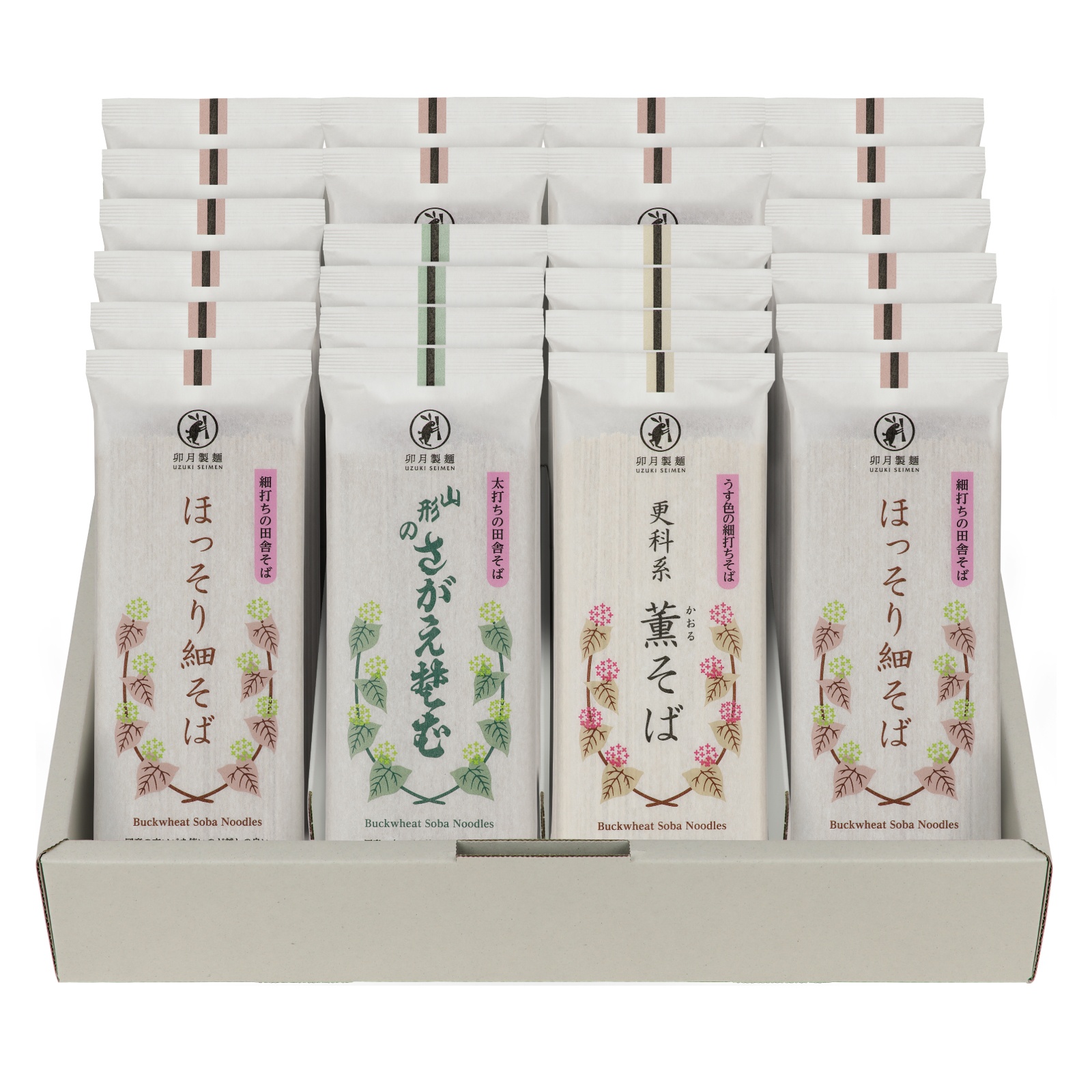 卯月製麺 そば3種セット 48人前 計24袋　022-F-UZ010