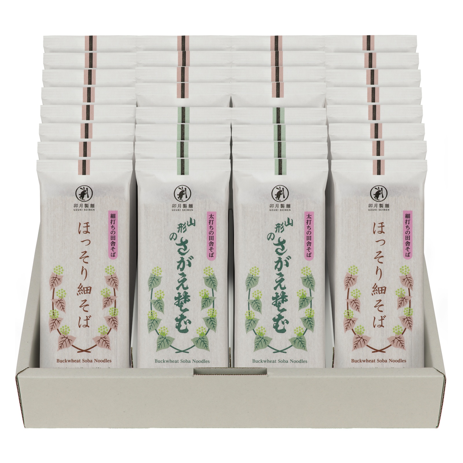 卯月製麺 人気のそば2種つめあわせ 64人前 計32袋　030-F-UZ011