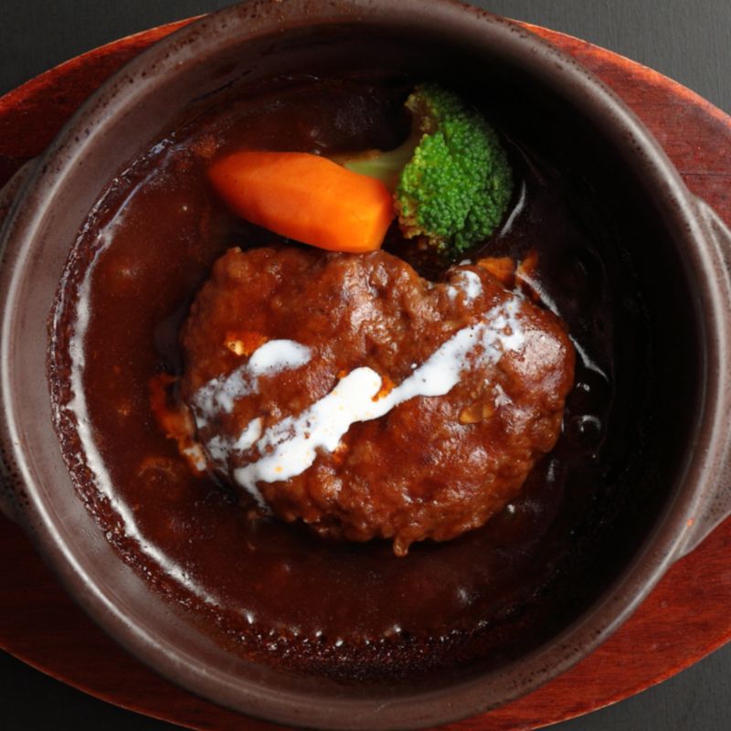 【45営業日以内配送】国産牛使用 煮込みハンバーグ（160g×8個）湯煎で温めるだけ 《こだわり製法のデミグラス》　014-D-YL009