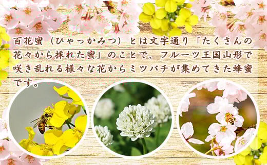 天然熟成 純粋はちみつ（百花蜂蜜） 非加熱 山形県産 合計680g（340g×2本） 【抗生物質・保存料・添加物なし】　013-G-OT002