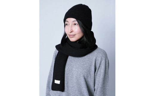 【グレー】《ウール100％》マフラー （ユニセックス・男女兼用）　032-H-SS015-gray グレー