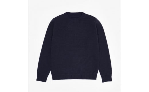 【ユニセックス】 ミドルゲージ　プレーン　セーター （ダークブルー・XL）　046-H-SS021-DBXL ダークブルー XL