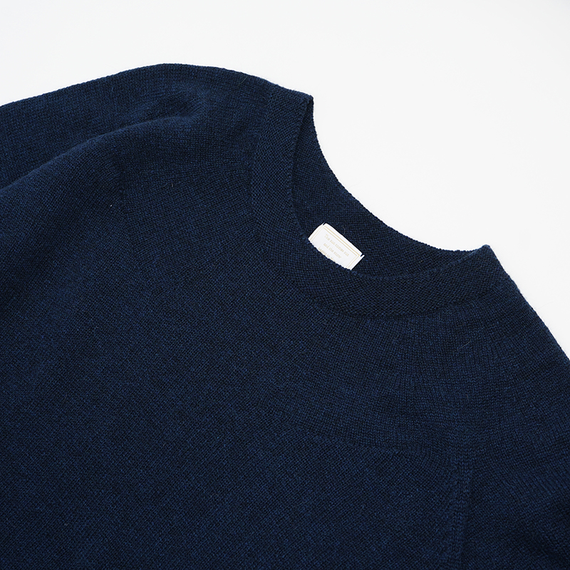 【ダークブルー】プレスジャガードプルオーバー BCA12408WA Sato-S2 佐藤繊維 【 天然素材 ウール アンゴラ シンプル 着心地 レディース セーター maalisukuu 山形県 寒河江市 獣毛糸 上質 日本製 国内製造 山形 秋 冬 】　052-H-SS036-darkblue