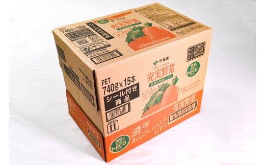 伊藤園 充実野菜 緑黄色ミックス 740g×15本セット（1ケース） ／ 野菜ジュース 飲料 ソフトドリンク ペットボトル PET 1箱 備蓄 常備 まとめ買い 箱買い ケース買い 国内製造   018-G-IT004 充実野菜 緑黄色ミックス ペットボトル740g×15本セット（1ケース）