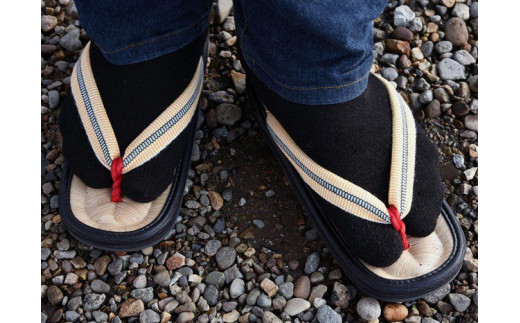 【男性用・2Lサイズ】山形伝統 手編み 竹皮草履（男性用・外履き）「竹粋-CHIKUSUI-真田」　024-H-KZ009-2L 2Lサイズ（27～28cm）