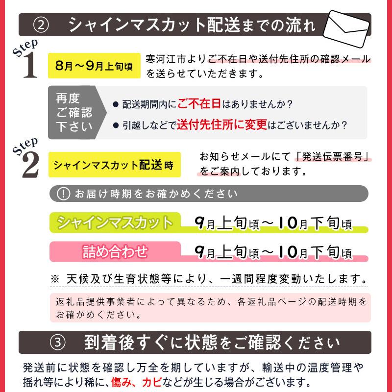 《先行予約》 令和8年産 「 シャインマスカット 」 2～3房（計1.4kg） 山形県産 【2026年9月中旬頃～10月下旬頃発送予定】※配送不可 沖縄・離島 　018-B-MM022