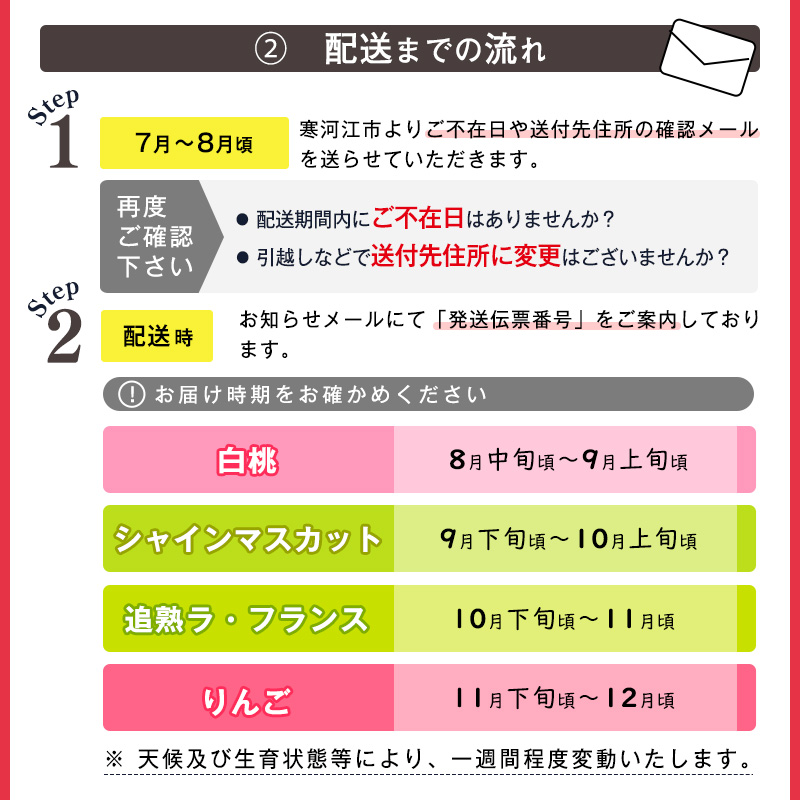 《先行予約》桐箱入り 令和8年産 特秀品「贅沢4回 フルーツ 定期便 輝（かがやき）」 白桃・シャインマスカット・洋梨（ラ・フランス）・りんご（サンふじ）【2026年8月中旬頃から発送開始予定】※配送不可 沖縄・離島 212-B-MM082