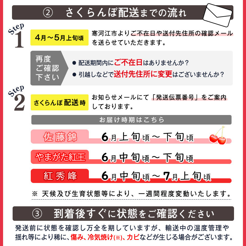【先行予約】令和8年産 さくらんぼ 佐藤錦 Lサイズ以上 700g バラ詰 山形県産【2026年6月上旬頃から下旬頃発送予定】※配送不可 沖縄・離島　 022-A-OR006 700g （350g×2パック）