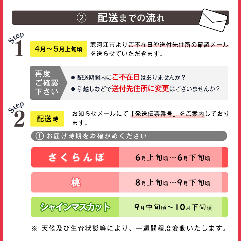 【先行予約】令和8年産 フルーツ 3回 定期便 さくらんぼ（佐藤錦） 桃 シャインマスカット 秀品 山形県産【2026年6月上旬頃から発送開始予定】※配送不可 沖縄・離島　048-B-RF009 3回定期便