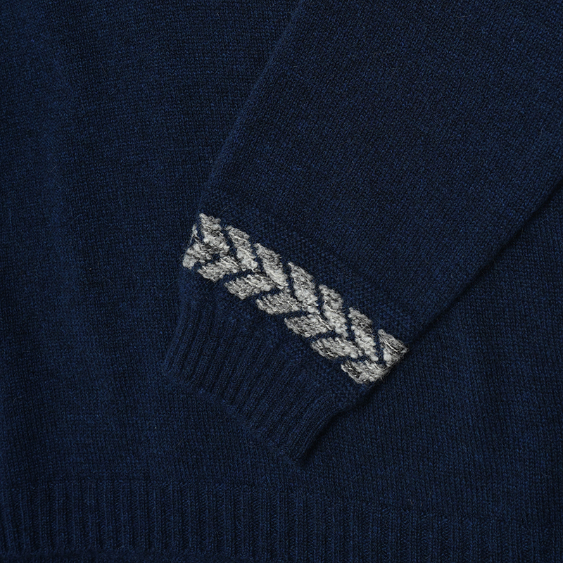 【ダークブルー】プレスジャガードプルオーバー BCA12408WA Sato-S2 佐藤繊維 【 天然素材 ウール アンゴラ シンプル 着心地 レディース セーター maalisukuu 山形県 寒河江市 獣毛糸 上質 日本製 国内製造 山形 秋 冬 】　052-H-SS036-darkblue