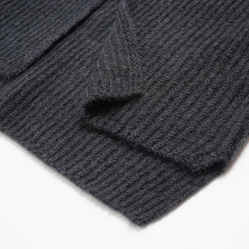 【チャコールグレー】モヘヤニットガウンカーディガン BCA12410WA Sato-S2 佐藤繊維 【 天然素材 ウール モヘア シンプル 着心地 レディース カーディガン maalisukuu 山形県 寒河江市 獣毛糸 上質 日本製 国内製造 東北 山形 秋 冬 】　068-H-SS038-charcoalgray