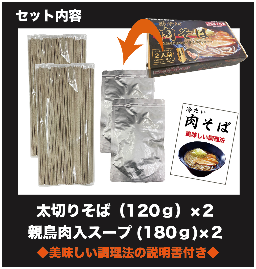 山形名物！冷たい肉そば ＜タレ・具入り＞2人前　006-F-TB001
