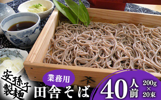 【2026年2月配送】そば 乾麺 山形 蕎麦 田舎そば 40人前 （200g×20束） 業務用セット 010-F-AB010-202602 業務用40人前（2月配送）