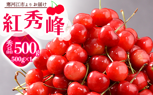 《先行予約》 令和8年産 山形の さくらんぼ 「 紅秀峰 」 500g 秀品 2L以上 山形県産 2026年産 【2026年6月中旬頃～7月上旬頃発送予定】 ※配送不可 沖縄・離島 023-A-JA046