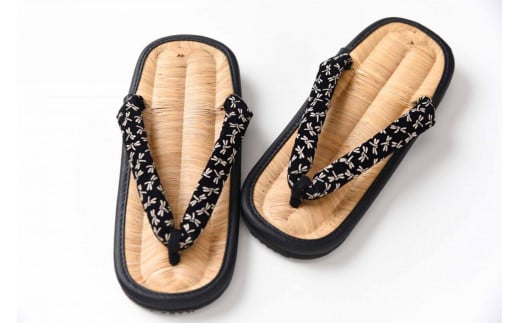 【Lサイズ】山形伝統 手編み 竹皮草履（男性用・外履き）「竹粋-CHIKUSUI-とんぼ」　024-H-KZ008-L Lサイズ（25～26.5cm）