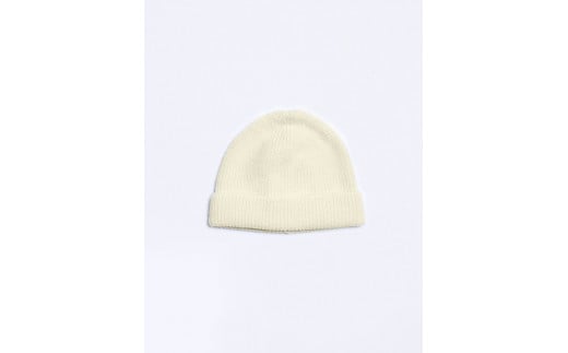 【ホワイト】《ウール100％》ニットキャップ （ユニセックス・男女兼用）　020-H-SS013-WH ホワイト