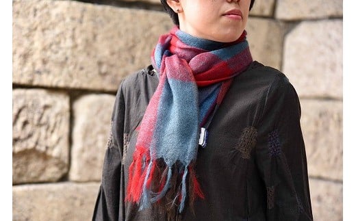 世界のセレブを魅了する【極細モヘヤ糸】フーガストール（ブルー・チェック柄）　072-H-SS025-BC ブルー・チェック柄