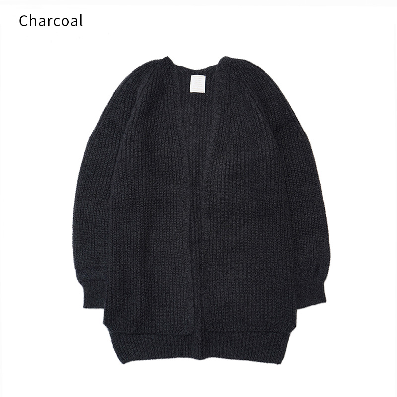 【チャコールグレー】モヘヤニットガウンカーディガン BCA12410WA Sato-S2 佐藤繊維 【 天然素材 ウール モヘア シンプル 着心地 レディース カーディガン maalisukuu 山形県 寒河江市 獣毛糸 上質 日本製 国内製造 東北 山形 秋 冬 】　068-H-SS038-charcoalgray