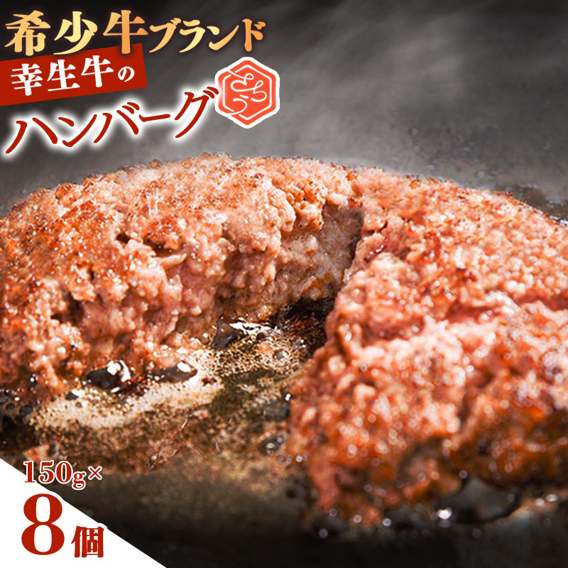 【45営業日以内配送】幸せを運ぶ牛《幸生牛》希少牛 ハンバーグ 150g×8個　015-D-YL042 8個