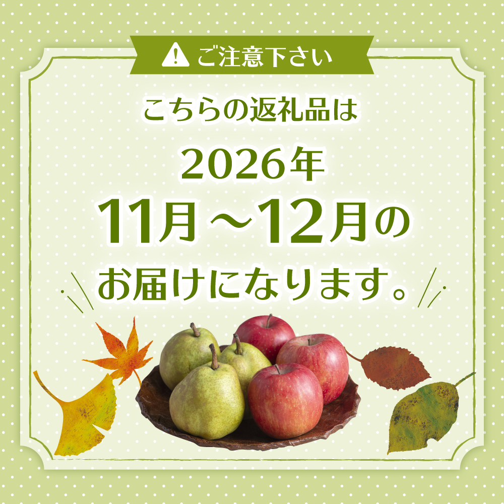 【2026年11月以降お届け】ラ・フランス＆りんご 2回定期便 山形県 東根市 よってけポポラ提供 hi003-158